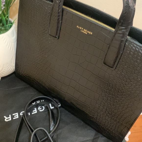 Kurt Geiger London Croc Embossed Leather Tote Bag - Picture 8 of 17